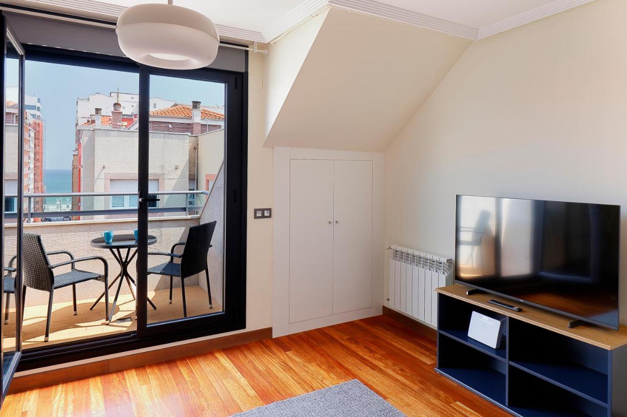 Atico Con Terraza, Vistas Al Mar Y Parking En Playa De S Lorenzo 希洪 外观 照片